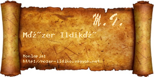 Mózer Ildikó névjegykártya