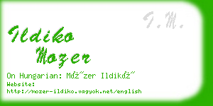 ildiko mozer business card